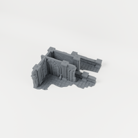 Large Medieval Ruin 04 unpainted 28mm tabletop terrain, supplied as separate printed parts