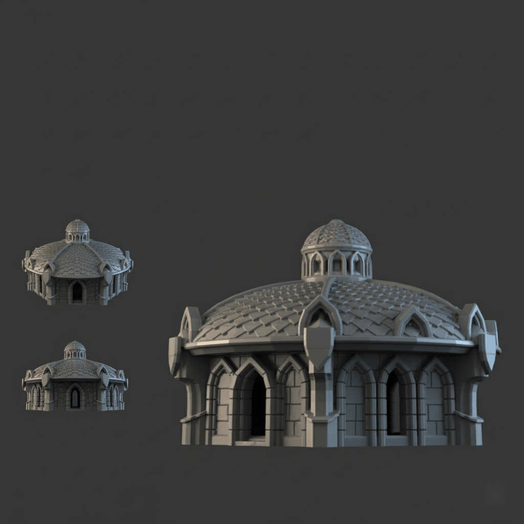 Lost City Building 1 - 28mm DND/Wargame/RPG Terrain - Molten Prints