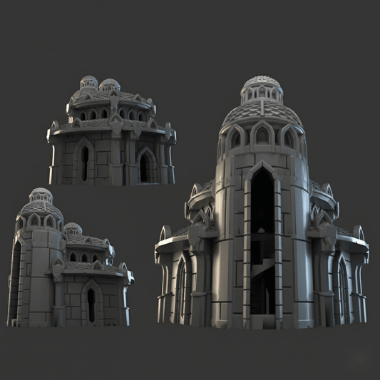 Lost City Building 2 - 28mm DND/Wargame/RPG Terrain - Molten Prints