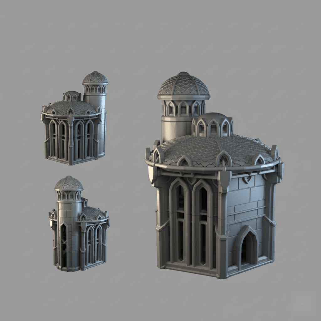 Lost City Building 4 - 28mm DND/Wargame/RPG Terrain - Molten Prints