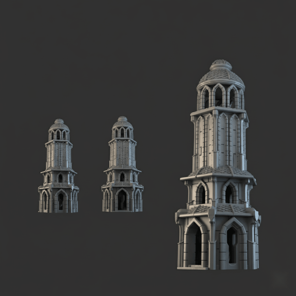 Lost City Tower 1 - 28mm DND/Wargame/RPG Terrain - Molten Prints