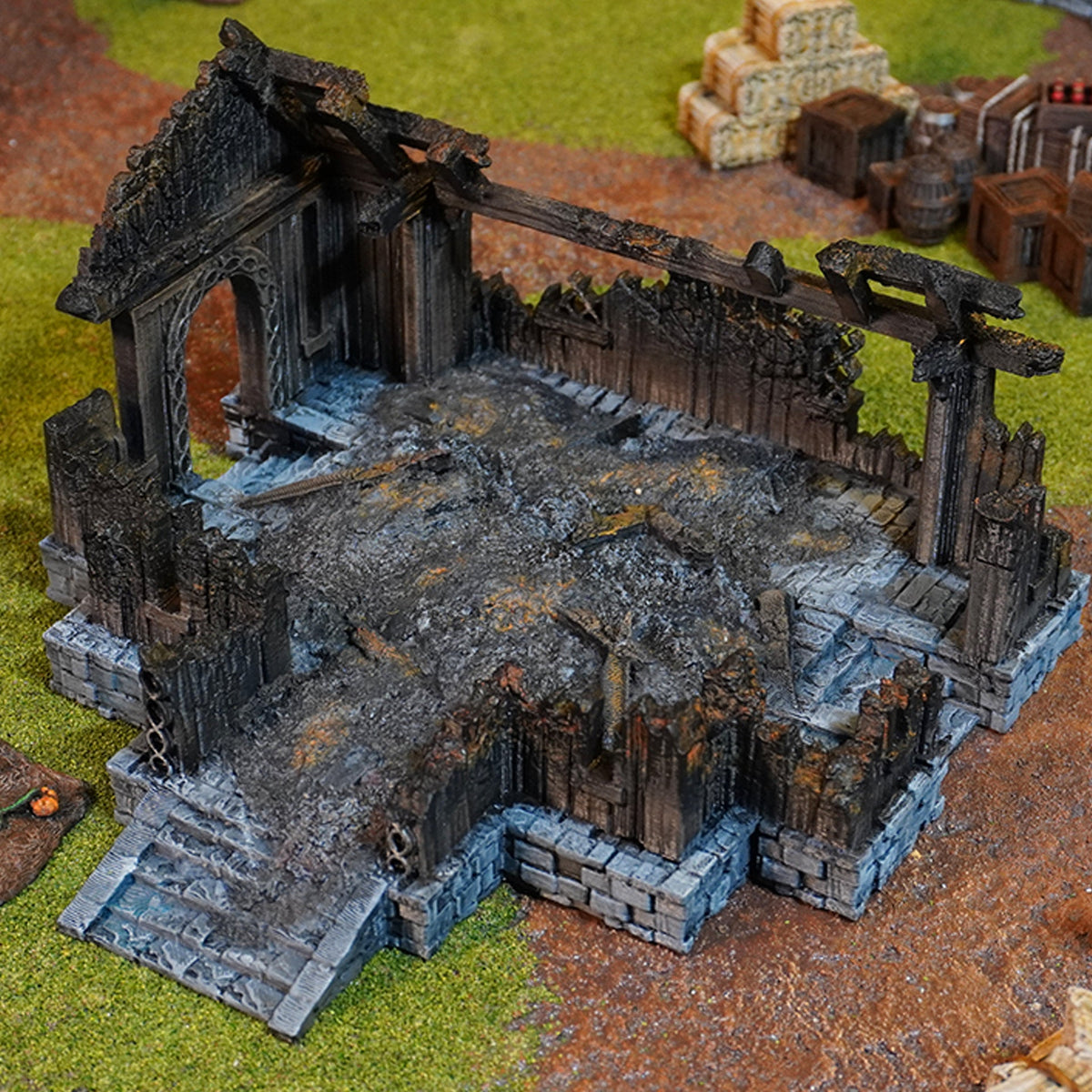 Mead Hall Ruin - 28mm Tabletop Terrain for Epic Adventures - Molten Prints