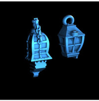 Medieval Town Lanterns assembled product reference