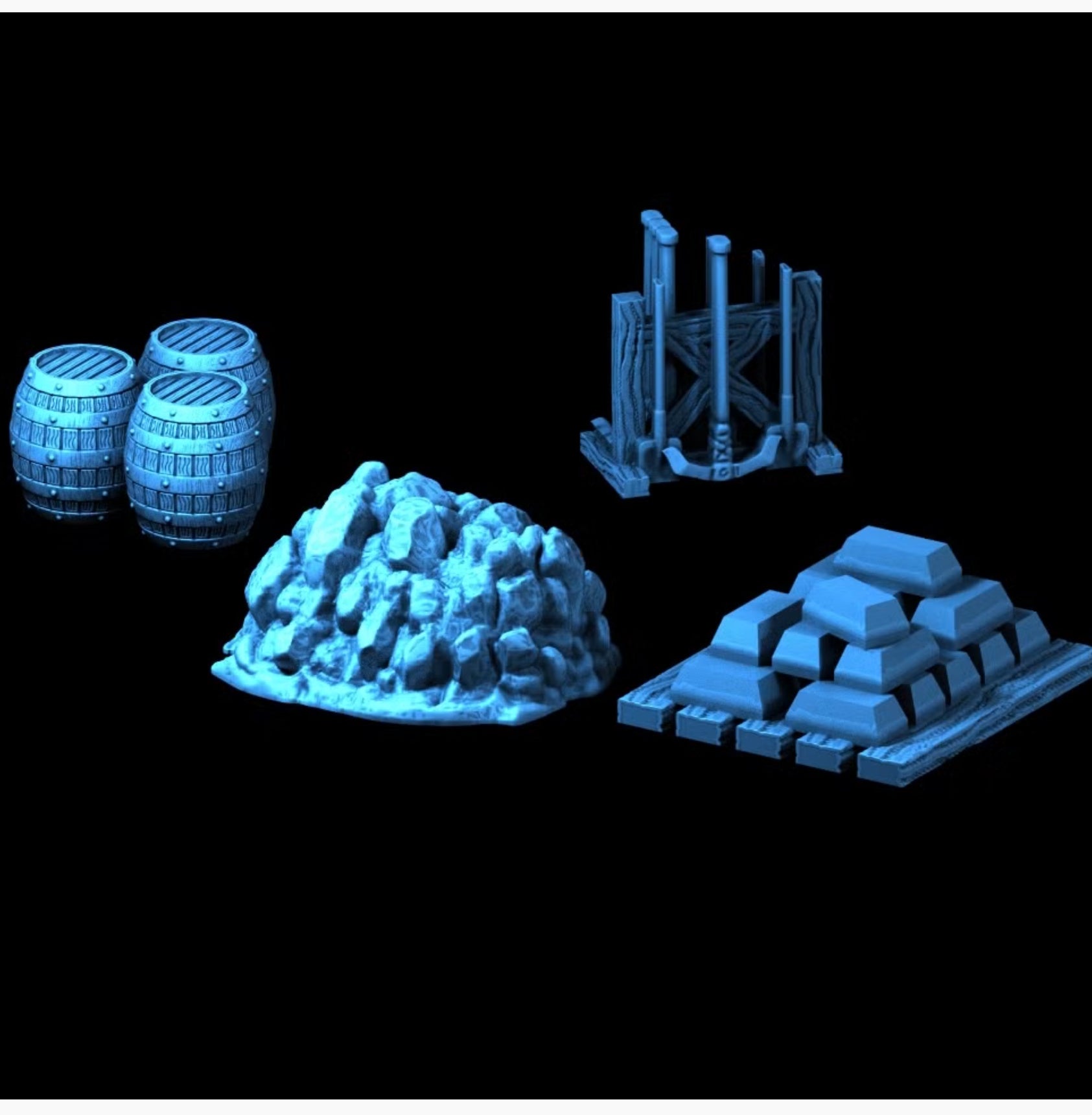 Medieval Town Mine Set 1 assembled product reference