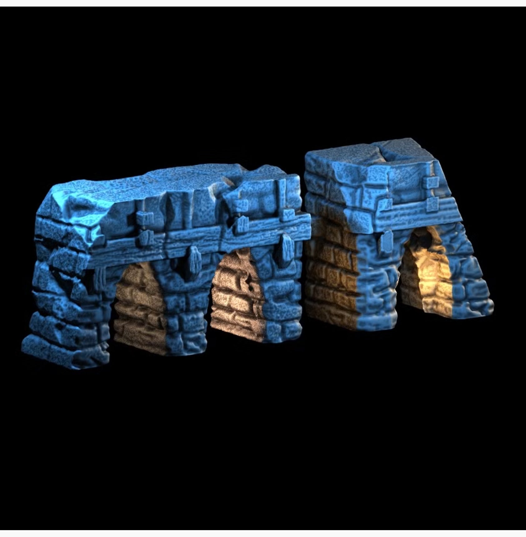 Medieval Town Stone Bridge Ruins assembled product reference