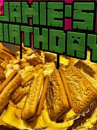 Minecraft personalised cake topper, perfect for birthdays, parties, gifts - Molten Prints