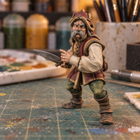 Moustache Warrior Slapchop-painted display example. Supplied unpainted. Background items not included.