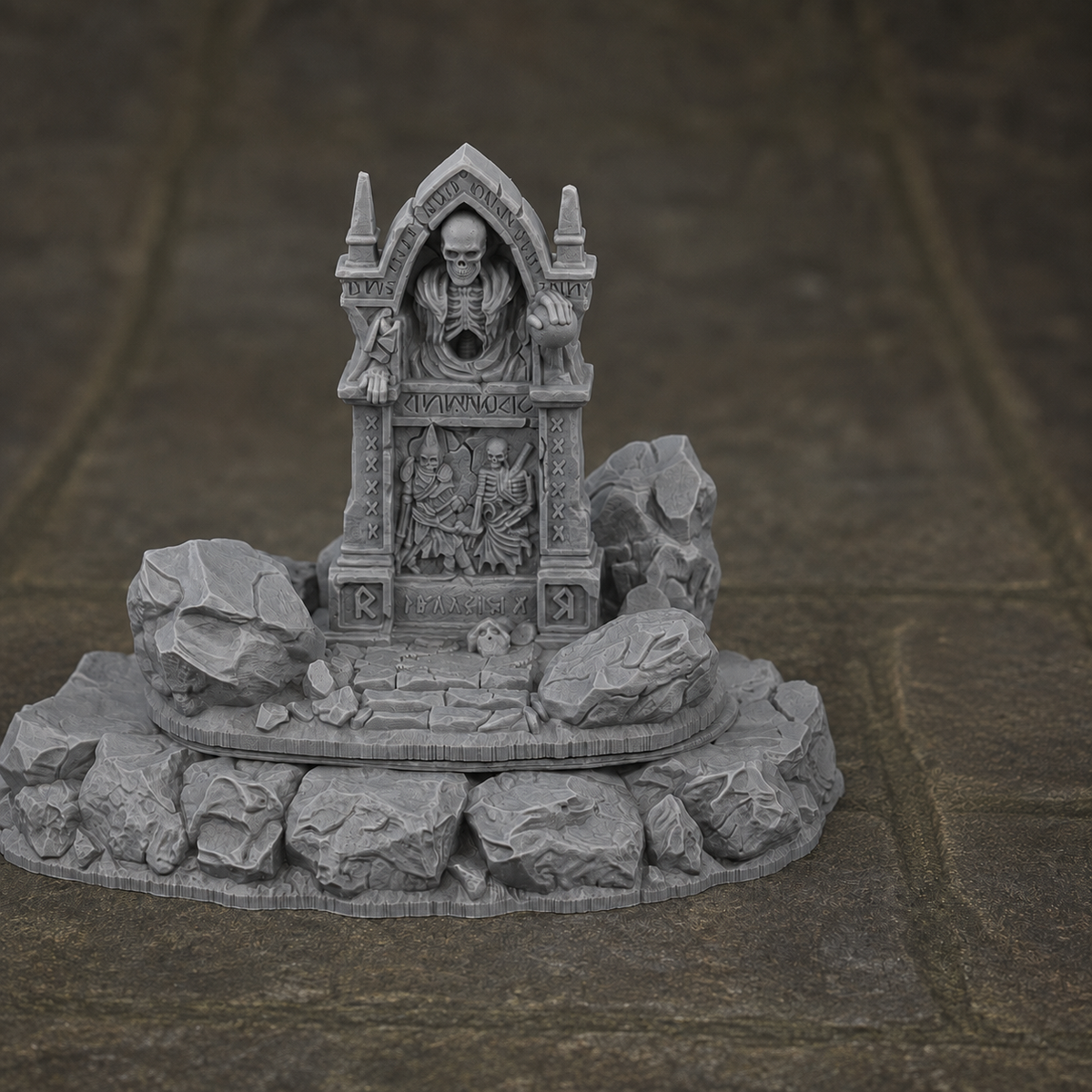 Tomb of the Barrow Wright unpainted grey 28mm terrain product-only photo