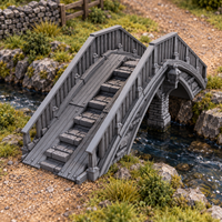 Supplementary product photo for Overpass Bridge 28mm DND Terrain | Tabletop Wargaming Scenery for Warhammer, Frostgrave & RPG | Unpainted 3D Printed in unpainted charcoal grey PLA