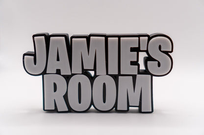 Personalised Fortnite Name Plate | Custom 3D Printed Gamer Door Sign | Battle Royale Bedroom Decor | Gamer Gift - Molten Prints
