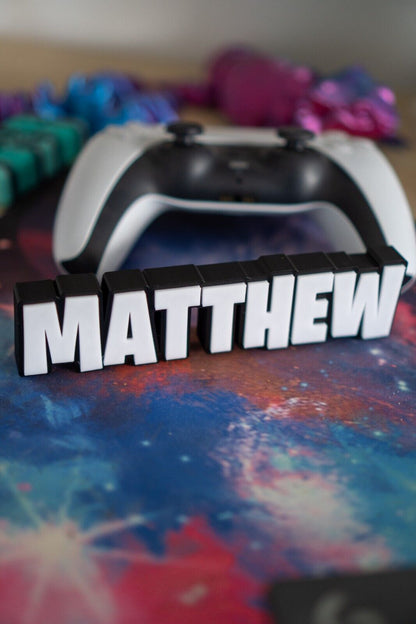 Personalised Fortnite Name Plate | Custom 3D Printed Gamer Door Sign | Battle Royale Bedroom Decor | Gamer Gift - Molten Prints