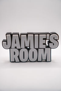Personalised Fortnite Name Plate | Custom 3D Printed Gamer Door Sign | Battle Royale Bedroom Decor | Gamer Gift - Molten Prints