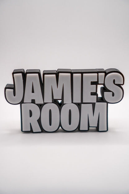 Personalised Fortnite Name Plate | Custom 3D Printed Gamer Door Sign | Battle Royale Bedroom Decor | Gamer Gift - Molten Prints