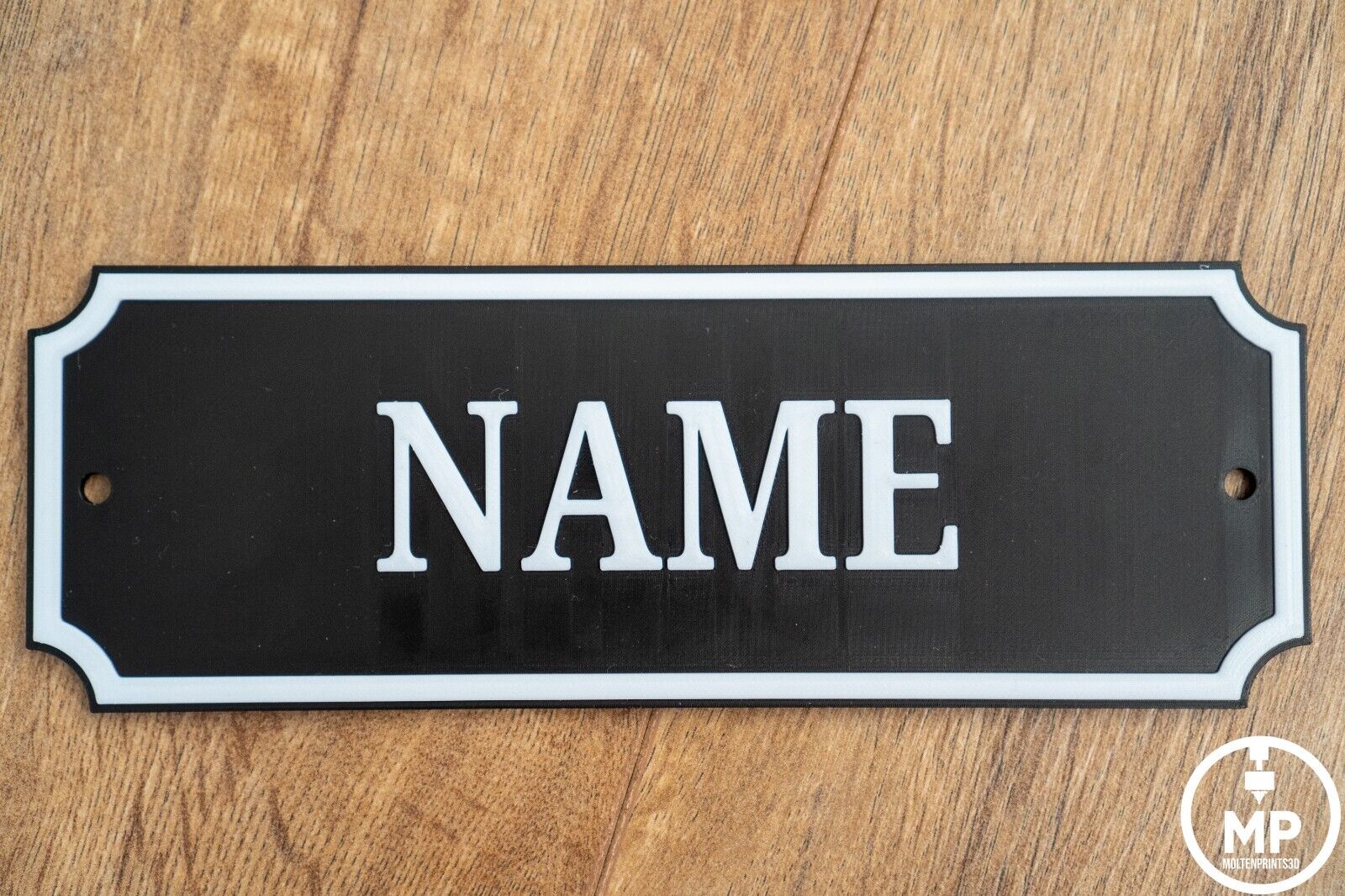 Personalised Name Sign, Door Plaque, Name Plate, Custom Text, Perfect Gift - Molten Prints