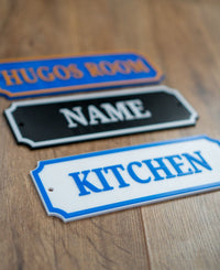 Personalised Name Sign, Door Plaque, Name Plate, Custom Text, Perfect Gift - Molten Prints