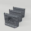 Stone Wall Set III, 28mm Fantasy Terrain turntable showing the included terrain pieces