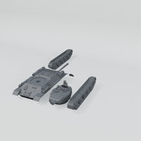 Rubble March Tank complete unassembled part set turntable, including two tracks.