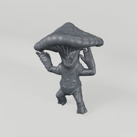 Mushroom Folk 4 unpainted resin miniature turntable