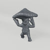Mushroom Folk 4 unpainted resin miniature turntable