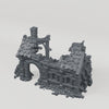 Ruined House with Twin Roof Gables - Turntable of the exact included terrain geometry