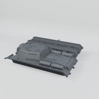 Rubble March Siege complete unassembled part set turntable, including two tracks.