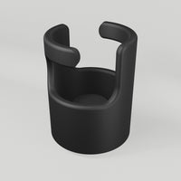 360 degree view of black PETG Public Shower Button Attachment