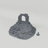Dun Kaeroth Ruin 5 turntable with 28mm scale figure for reference; figure not included