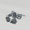Medieval Windmill turntable showing exactly the 12 included terrain pieces, no accessories included