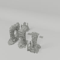 Aqueduct Ruins 28mm terrain component turntable video