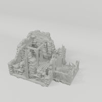 Black Lions Bastion Tower - Ruined Floor Add-On 28mm terrain component turntable video