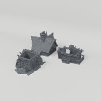 Oatsmore House turntable showing exactly the 4 included terrain pieces, no accessories included