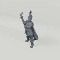 Fire Mage. Exact unpainted sculpt turntable. SKU FIRMAG-G5AH-MOL. Supplied unpainted.