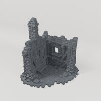 Ruined House Corner with Chimney - Turntable of the exact included terrain geometry