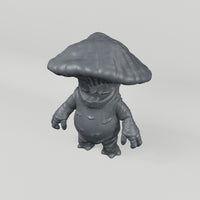 Mushroom Folk 3 unpainted resin miniature turntable