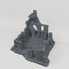 Open Timber Cottage Ruin - Turntable of the exact included terrain geometry