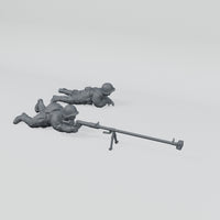Rubble March AT Gun complete unassembled resin kit turntable.