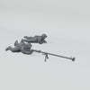 Rubble March AT Gun complete unassembled resin kit turntable.