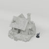 Owl Manor turntable with dark grey 28mm miniature for scale