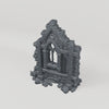 Ruined Gothic Tracery Window Wall - Turntable of the exact included terrain geometry