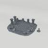 Dun Kaeroth Ruin 2 turntable with 28mm scale figure for reference; figure not included