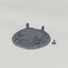 Dun Kaeroth Ruin 6 turntable with 28mm scale figure for reference; figure not included