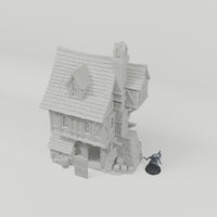 Vinesdale House turntable with dark grey 28mm miniature for scale