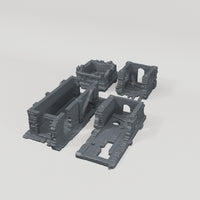 Ruined Watchtower with Platforms - Turntable of the exact included terrain geometry