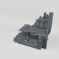 Roofless Timber House with Chimney - Turntable of the exact included terrain geometry