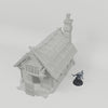Cottage turntable with dark grey 28mm miniature for scale