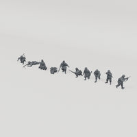 Iron Advance Rifle Squad. Complete kit, supplied unpainted. SKU IROADV-KI4H-MOL. Variant 55131784905041.