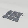 Modular Cobblestone Street Set, 28mm Terrain turntable showing the included terrain pieces