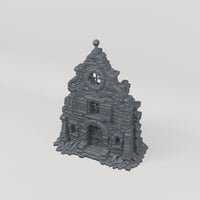 Shuttered Scroll Gable Facade - Turntable of the exact included terrain geometry