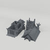 Logger's Den turntable showing exactly the 3 included terrain pieces, no accessories included