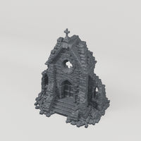Cross Gable Church Ruin - Turntable of the exact included terrain geometry